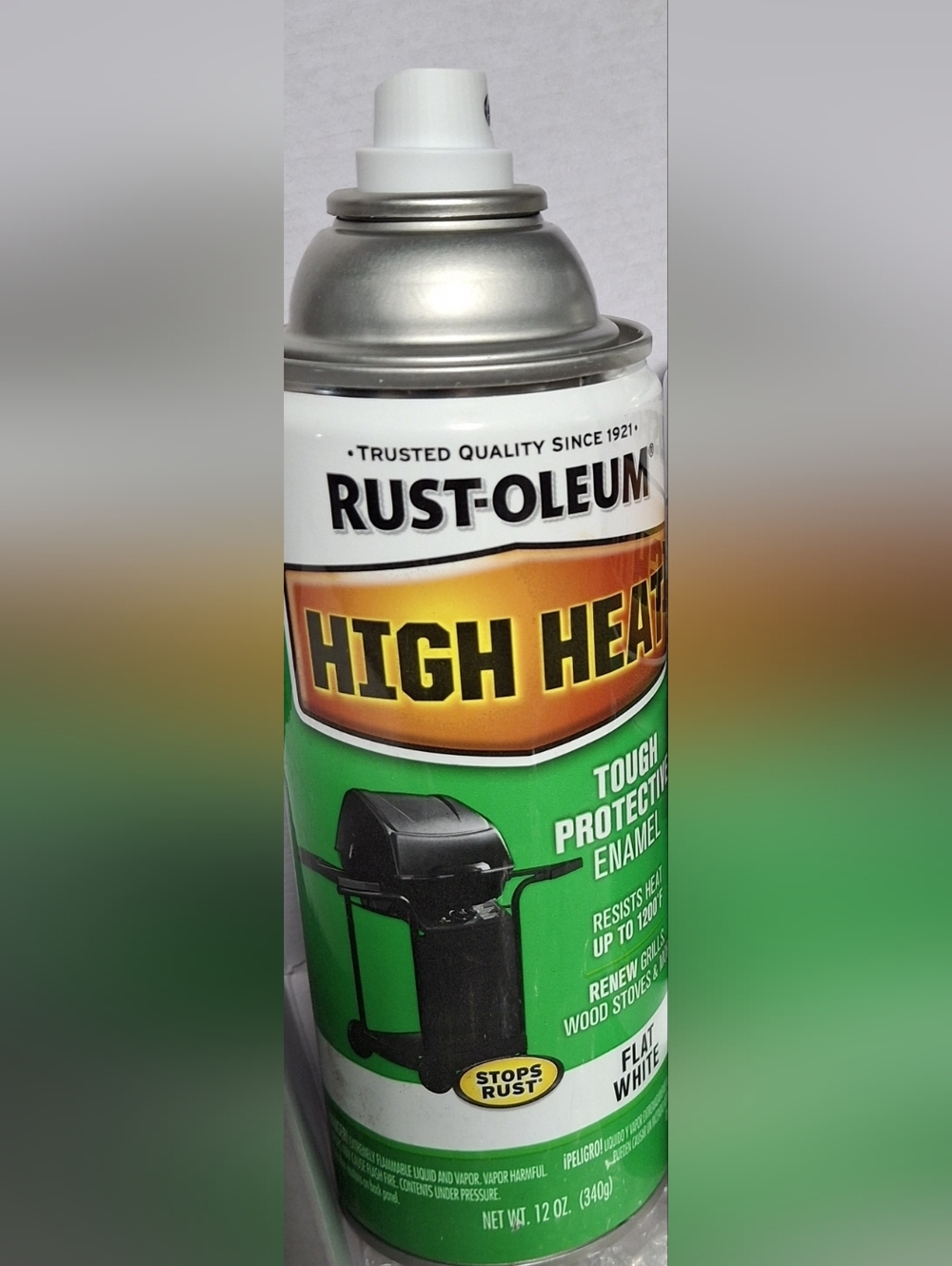 Rust-Oleum Specialty Flat White High Heat Spray Paint 12 Oz (New - No Cap)